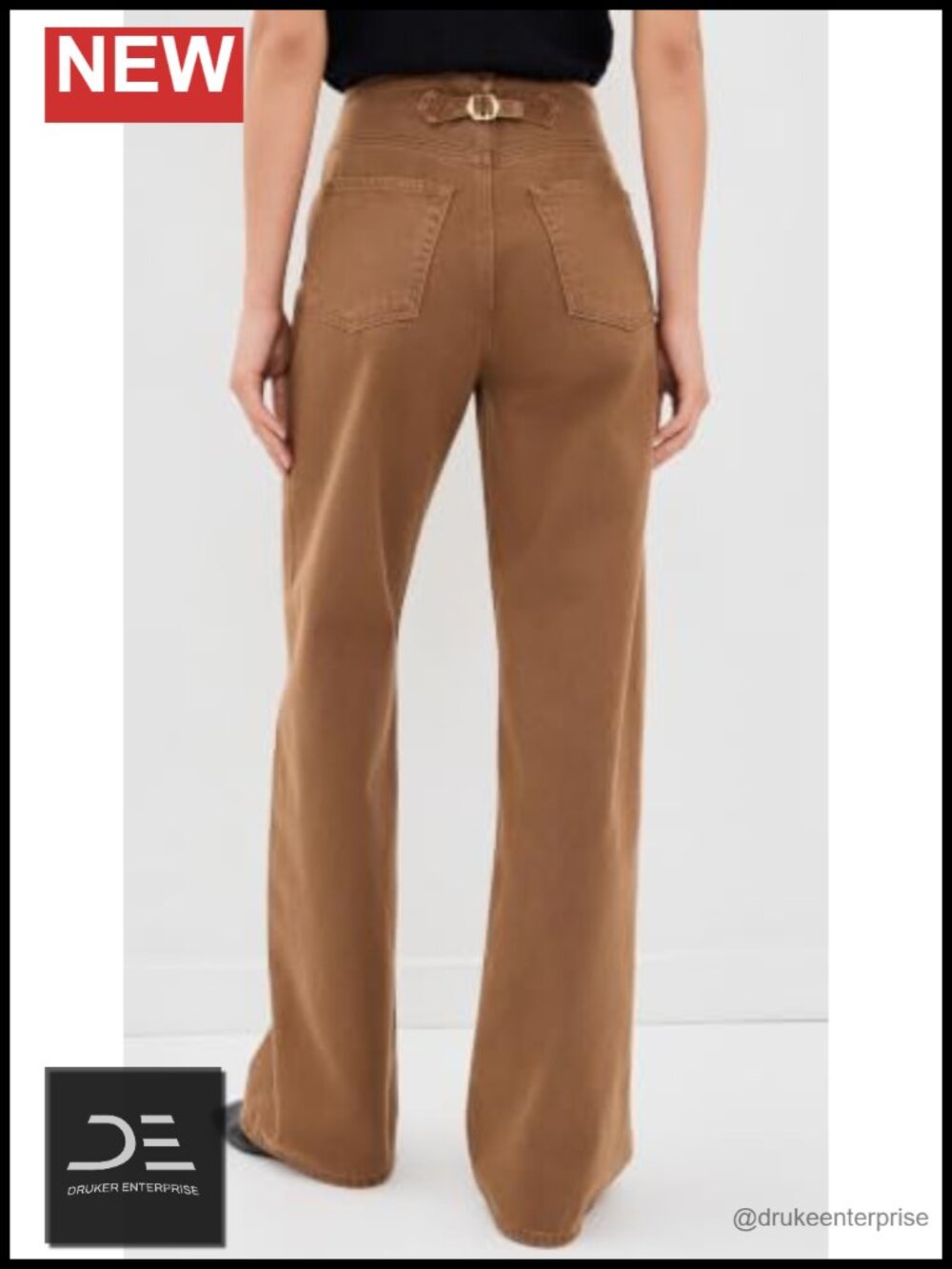 High Rise Button Fly Wide Leg Jeans - Picture 3 of 5